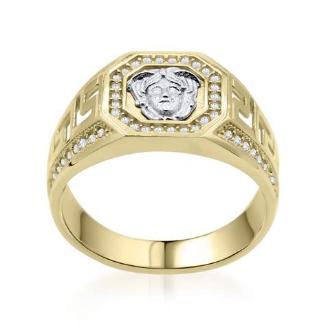 bague fiançailles or homme versace|bagues homme.